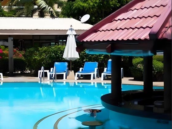 Swiss Palm Beach：室外泳池